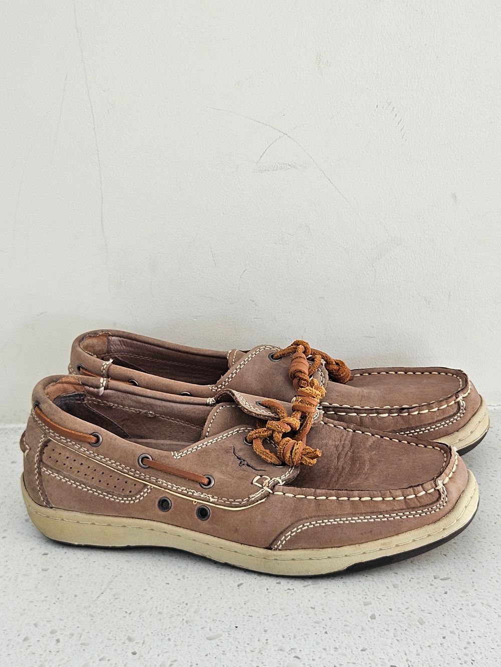 R.M. Williams Brown Leather Boat Shoes – Men’s Size 8.5