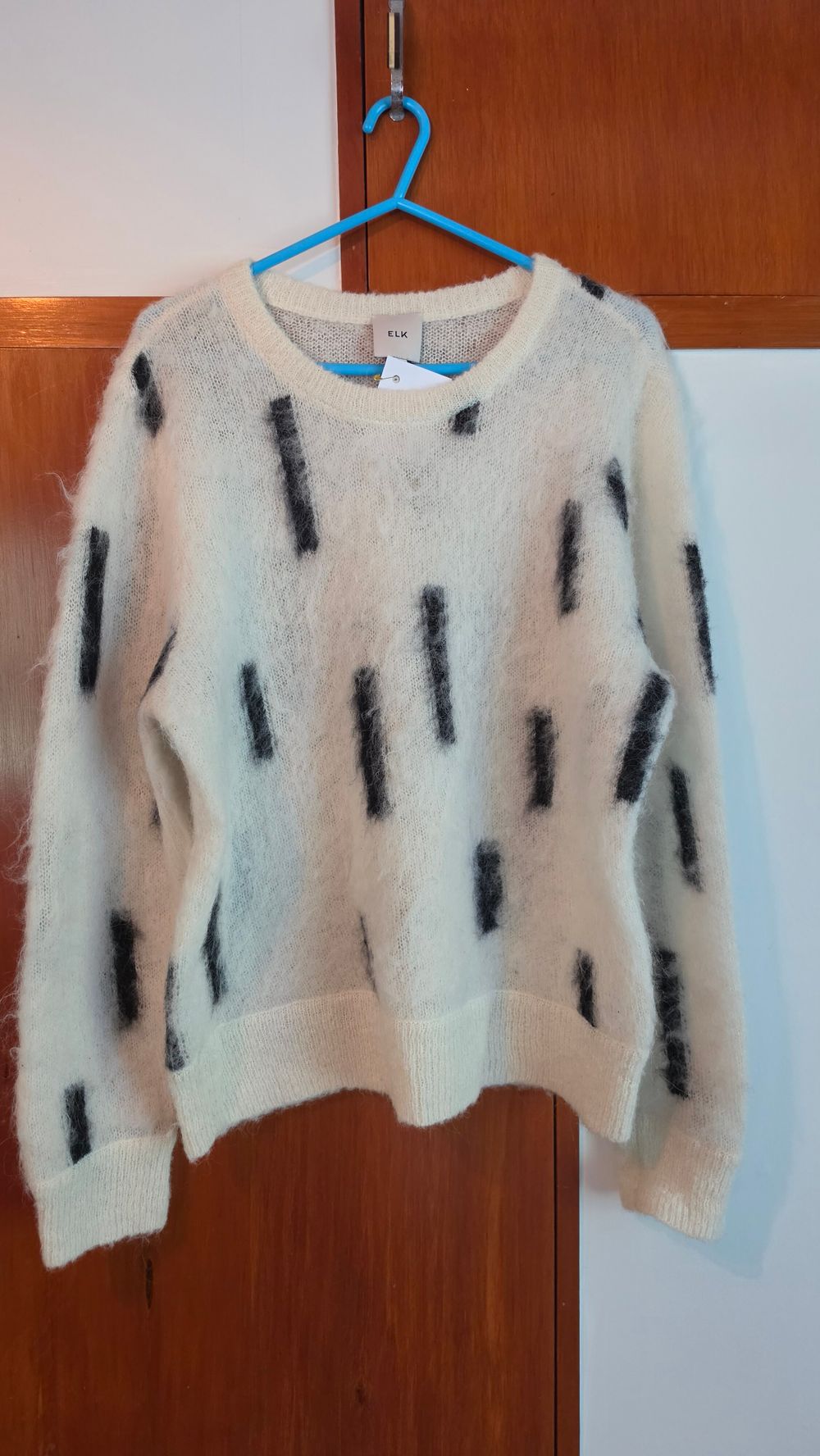 Elk Cream Black Dash Pattern Jumper