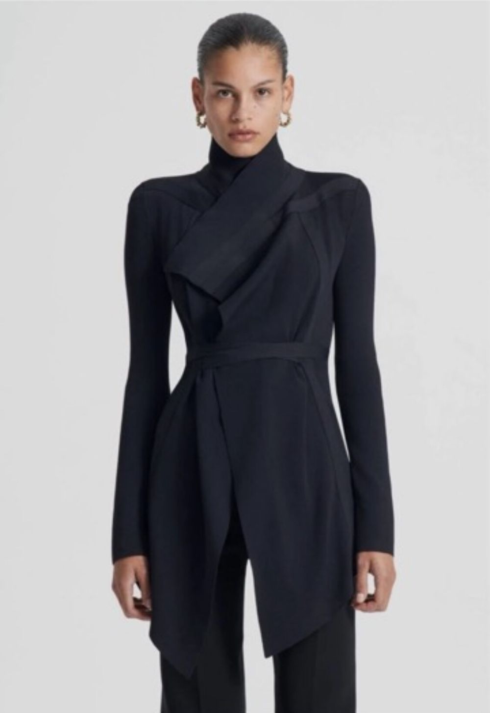 Waterfall Crepe Knit Jacket