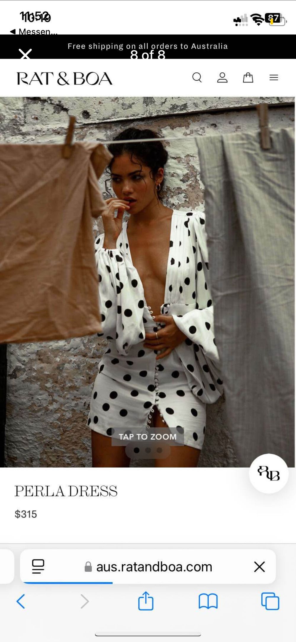 Rat & Boa Perla Dress