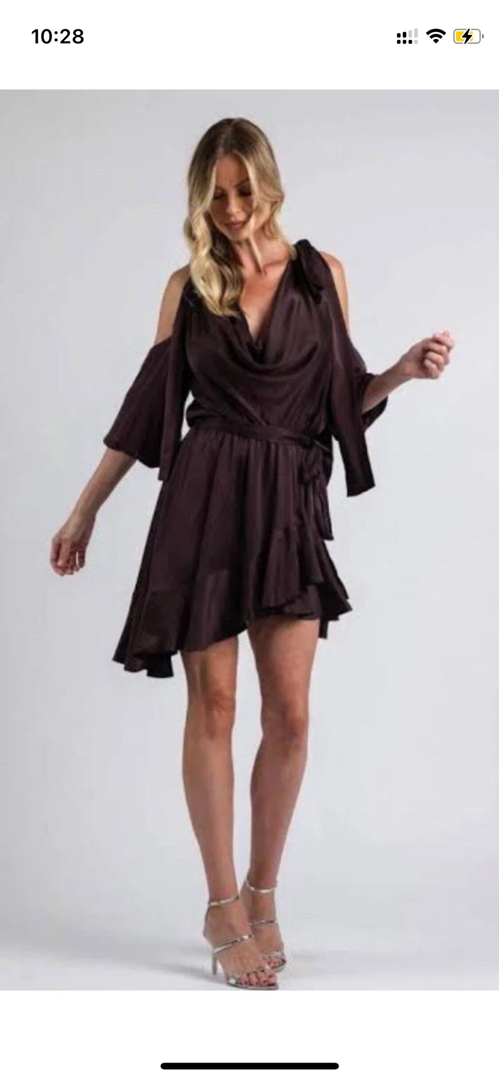Zimmermann Silk Seuded Billow Mulberry Dress Size0 AU/UK8 US4
