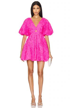 Aje Florential Pink Swing Mini Dress Size 6