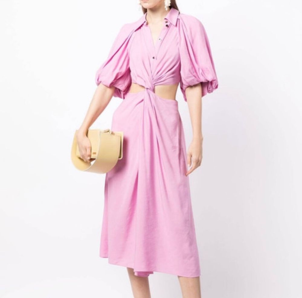 Acler Southwood Purple Cutout Midi Dress