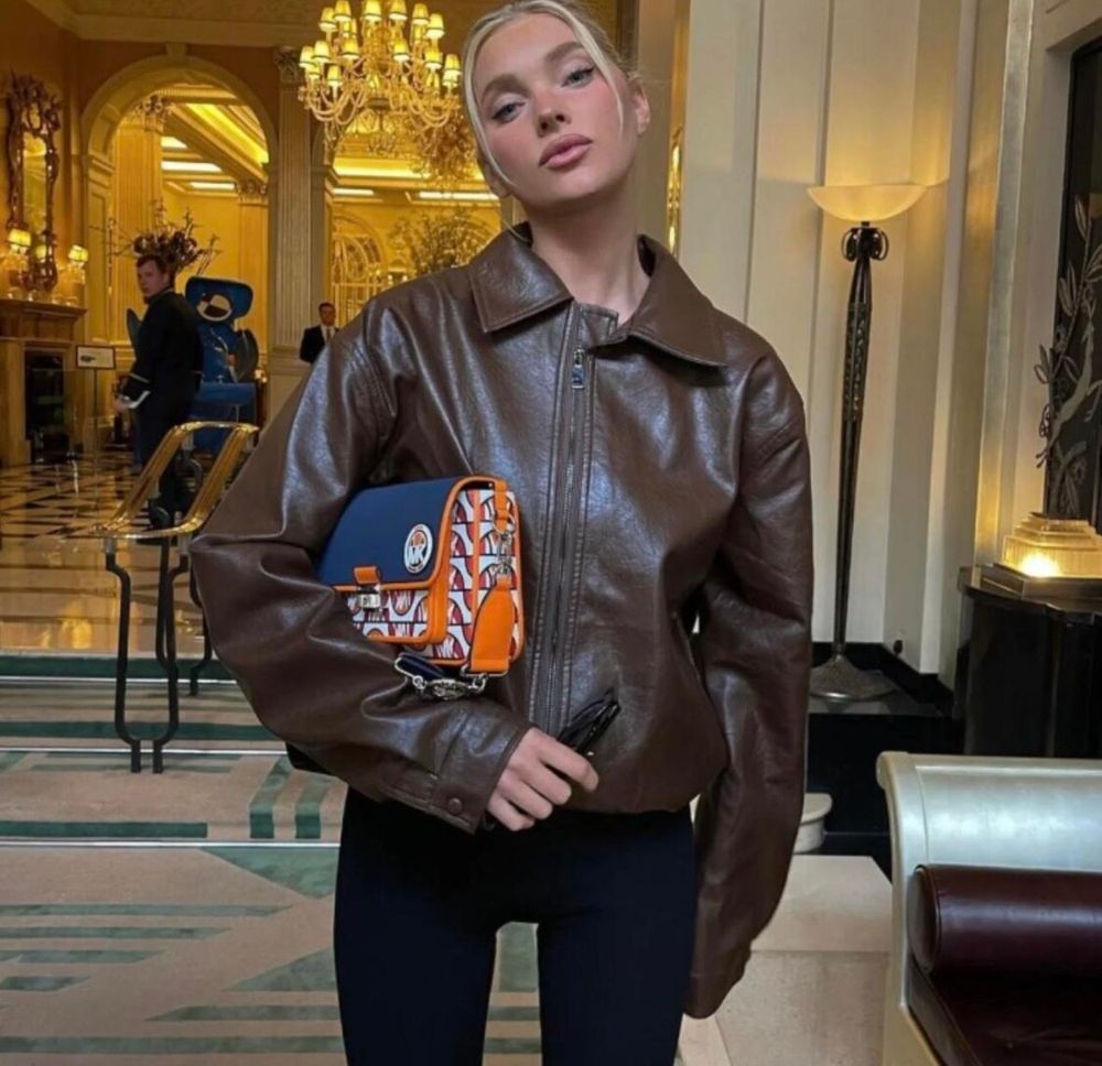 Beaulares Falco Vegan Leather Jacket in Coffee Brown