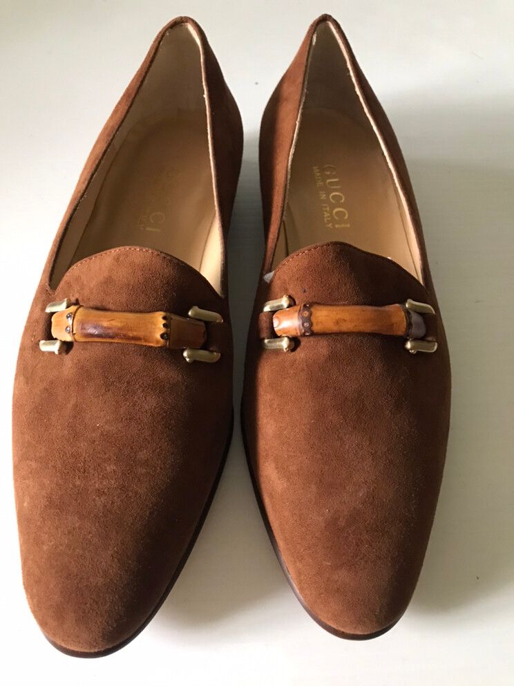 Authentic. Gucci Brown Suede Loafers