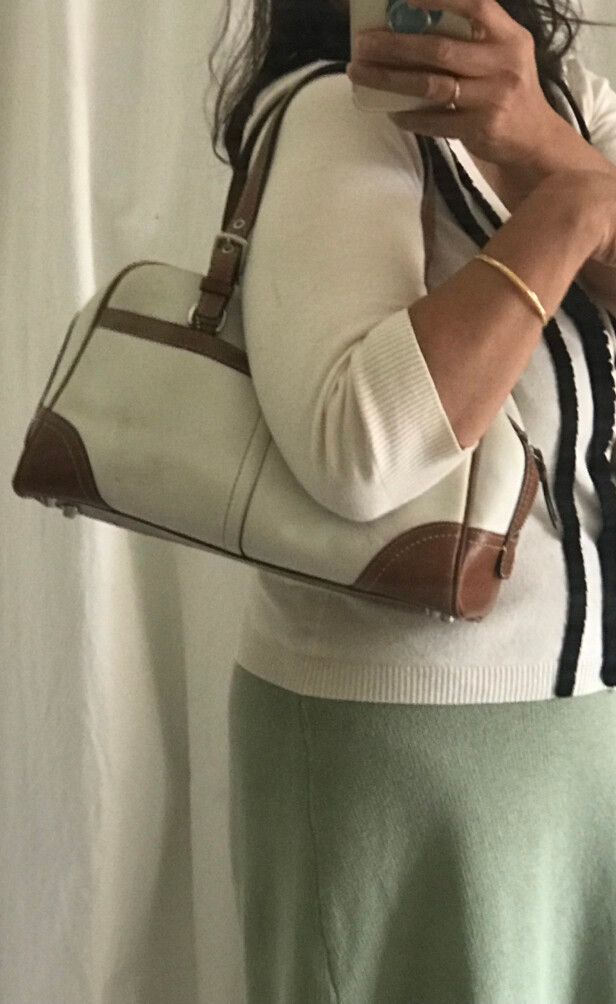 Authentic Coach Off White Leather Handbag