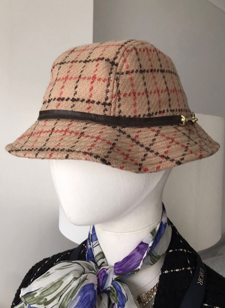 Authentic Coach Plaid Bucket Hat