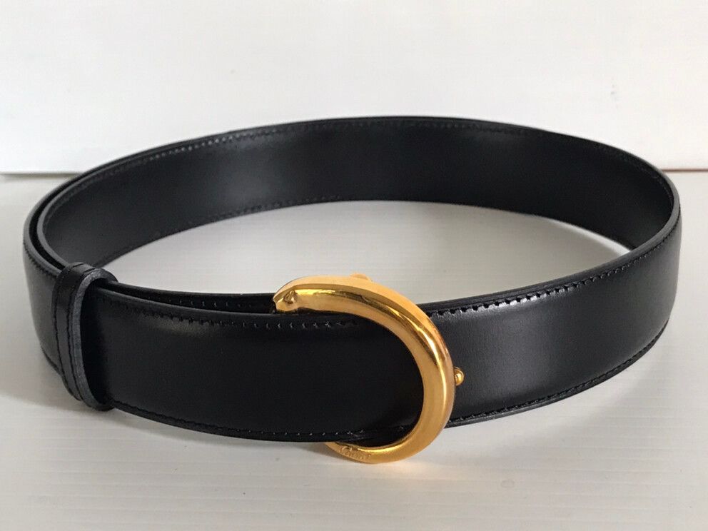 Authentic Cartier Panthère Wide Black Belt