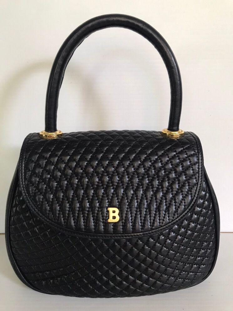 Authentic Bally Leather Quilted Handbag