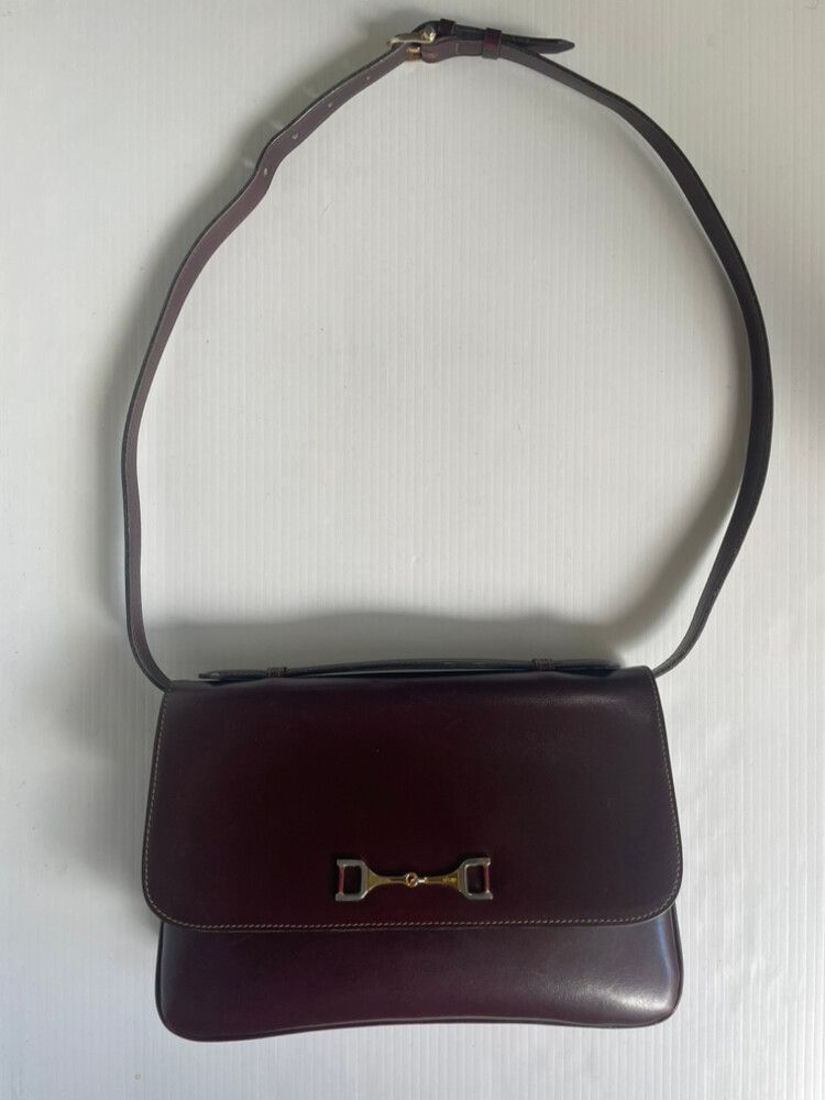 Authentic Celine Burgundy Shoulder Bag