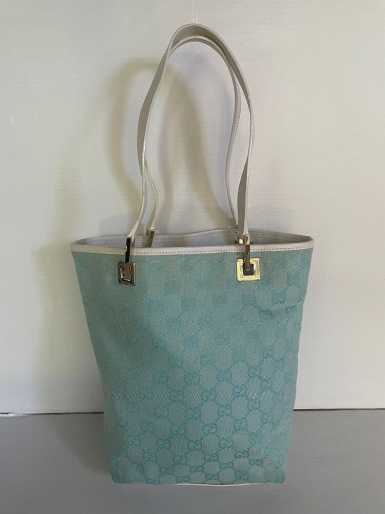Authentic Gucci Turquoise Tote Bag