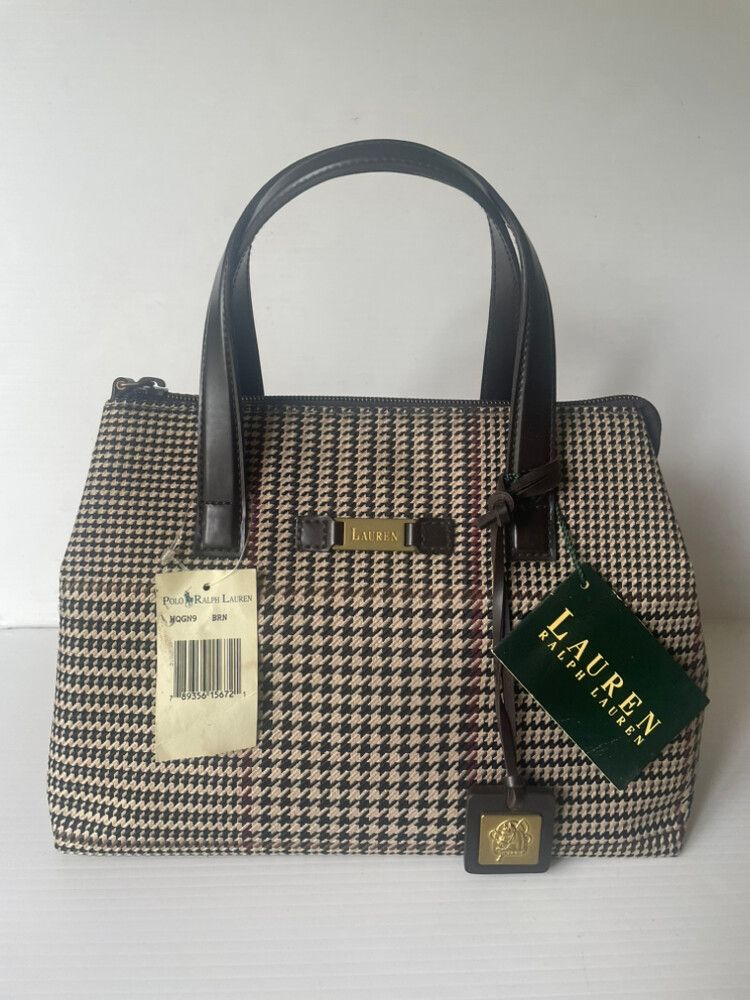 Authentic Polo Ralph Lauren Houndstooth Bag
