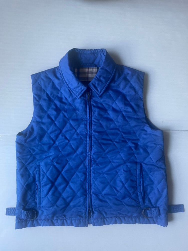 Authentic Burberry Blue Reversible Quilted Vest