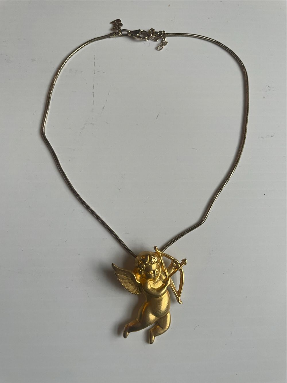 Agatha Paris Gold-tone  Cupid Pendant Necklace