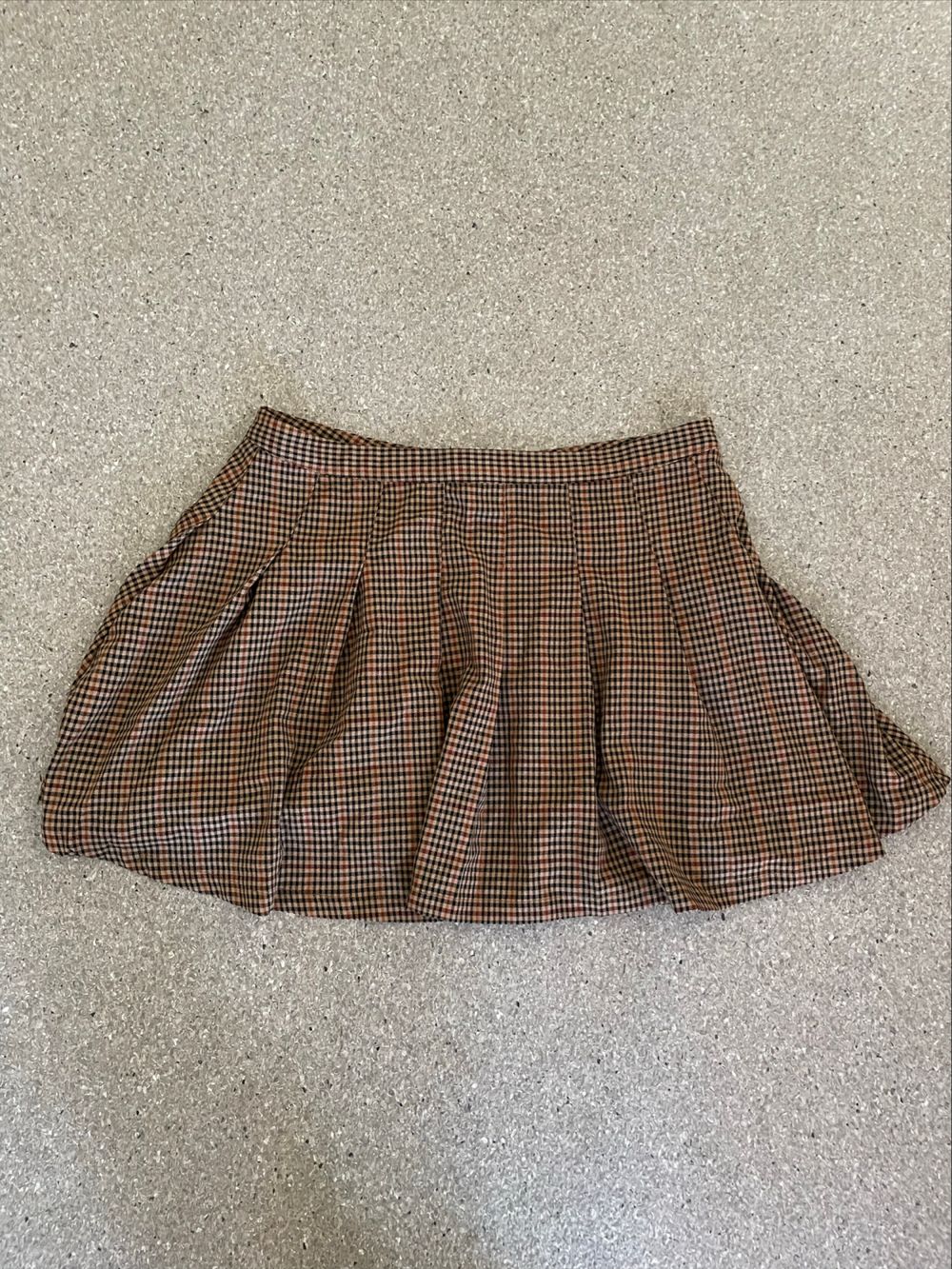 Princess Highway Brown Check Pleated Skirt