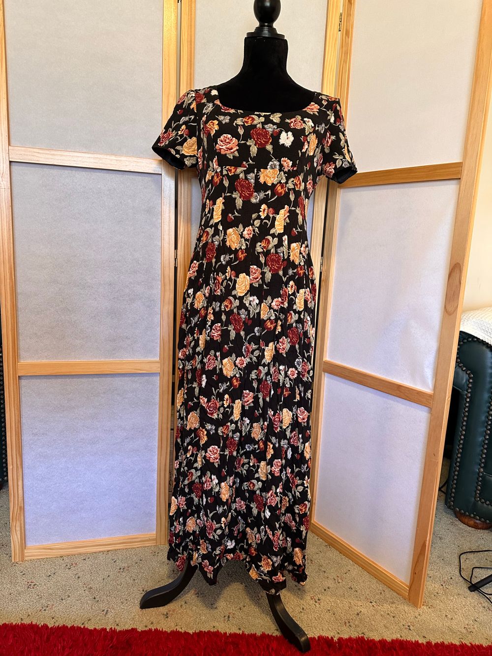 Kamikaze Black Floral Maxi Dress