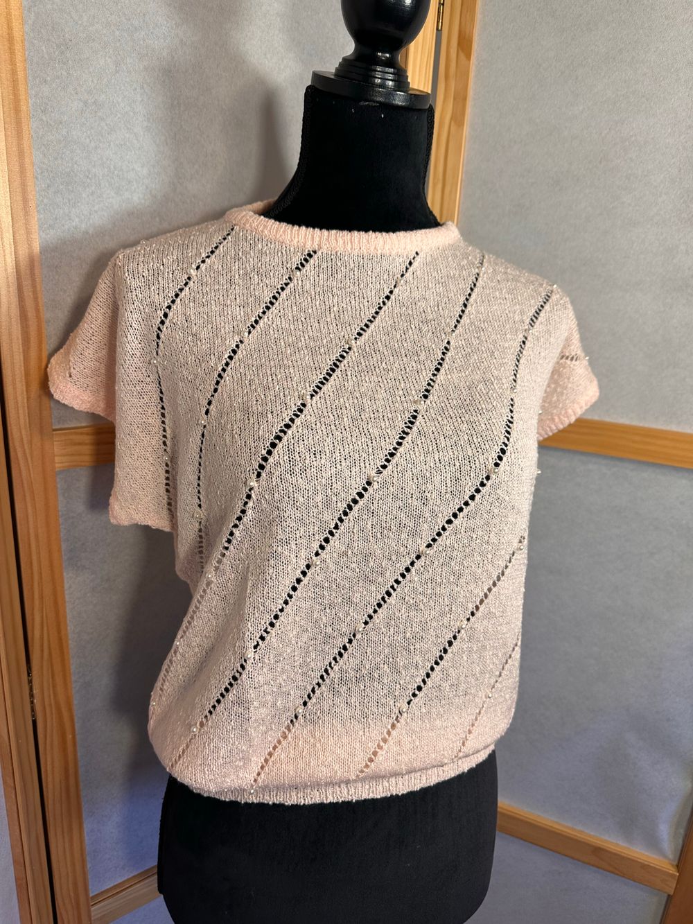 5th Avenue Pink Short Sleeve Knit Top