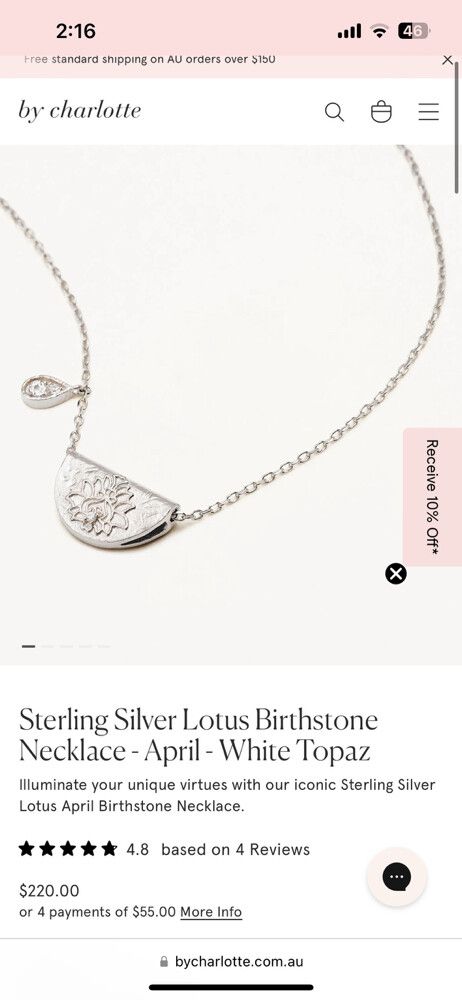 by charlotte lotus necklace
