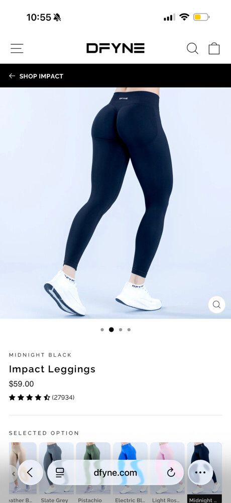 Dfyne Black Impact Leggings
