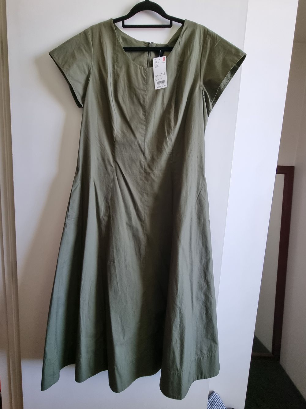 uniqlo dress green Pinch: Class Act Dark Olive Green Floral Mid Dress – Shop the Mint main image 0