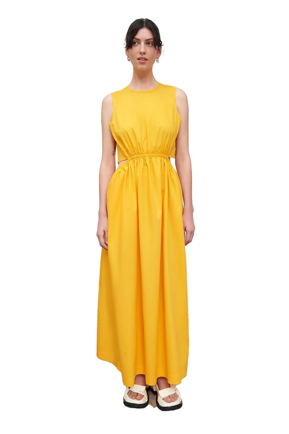 Kowtow Yellow Cut Out Maxi Dress