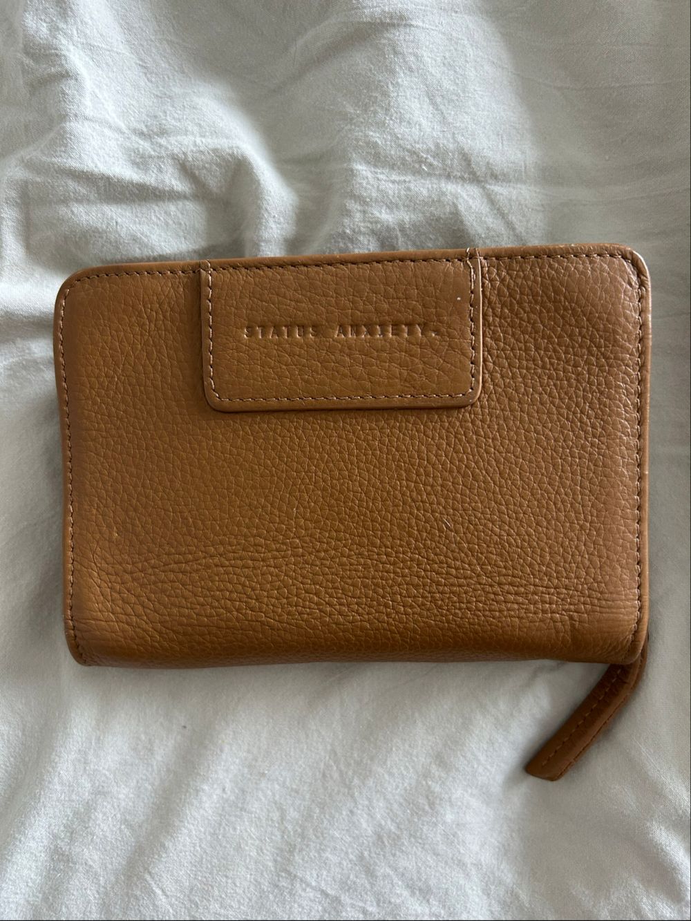 Status Anxiety tan Leather Wallet
