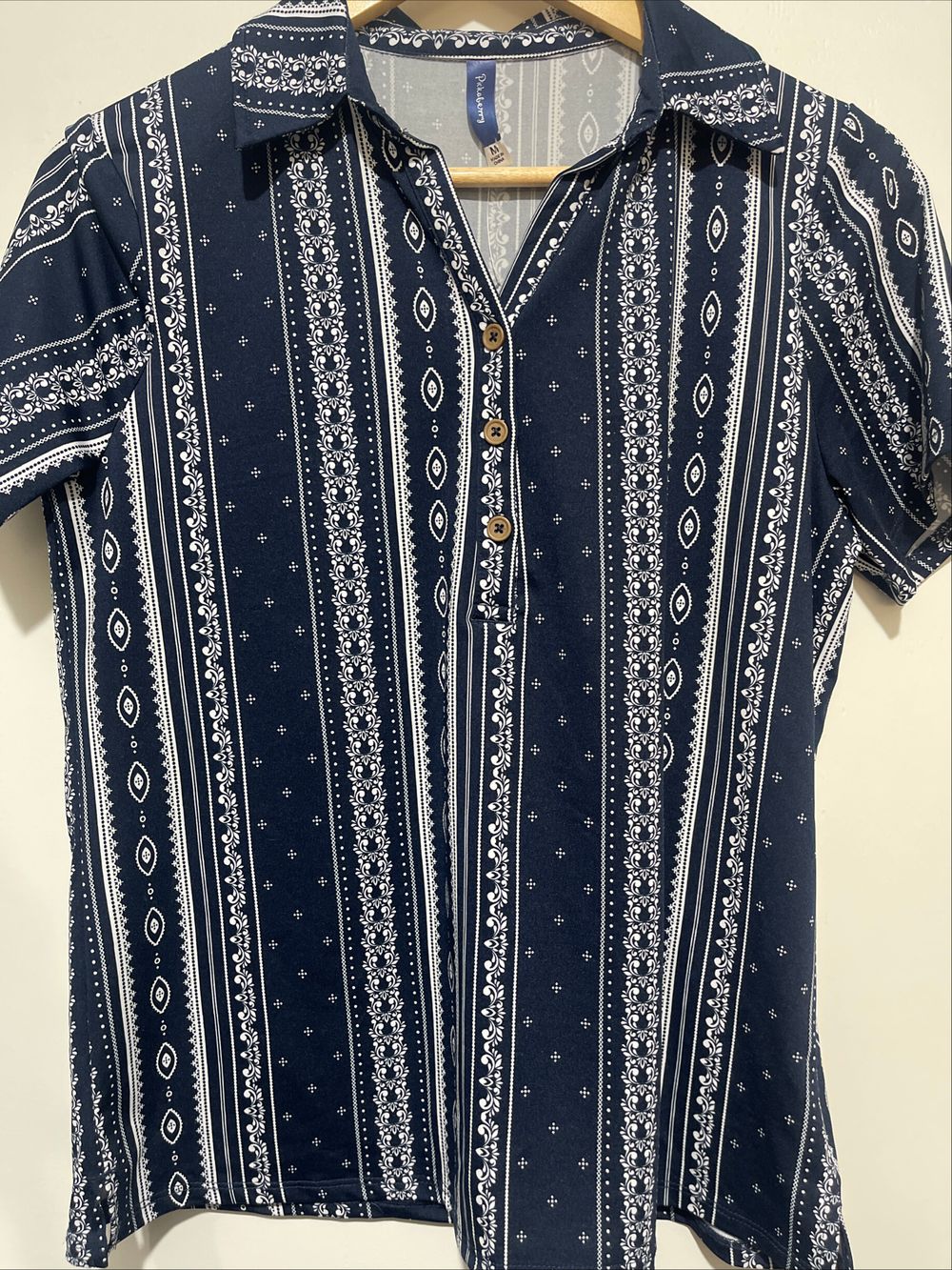 Pickaberry Navy Patterned Button Shirt