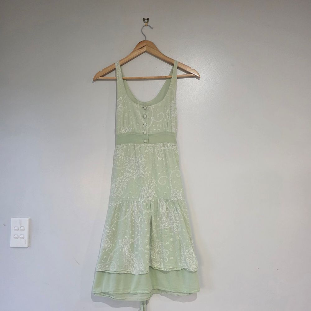 Kookai Green Paisley Sun Dress