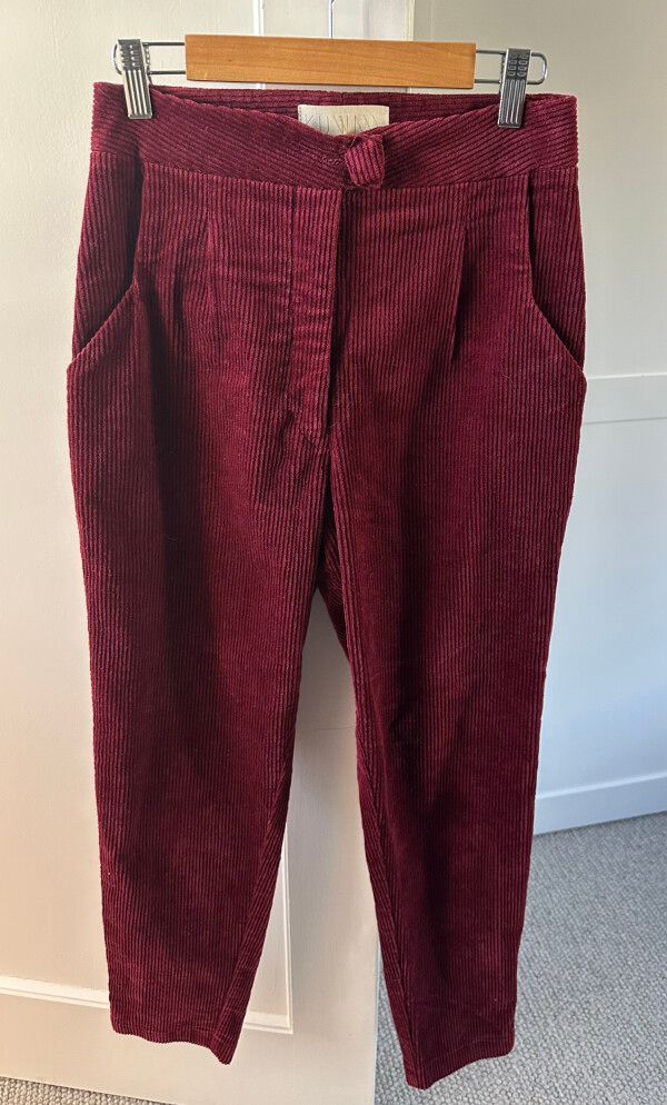Kuwaii Maroon Corduroy Pants