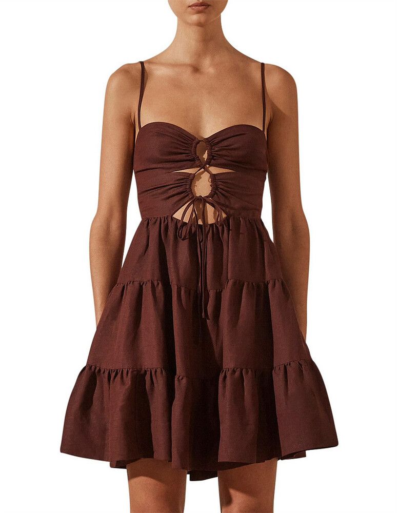 chinese dress ladies Allegra Lace Panelled Maxi Dress | Espresso | Dresses