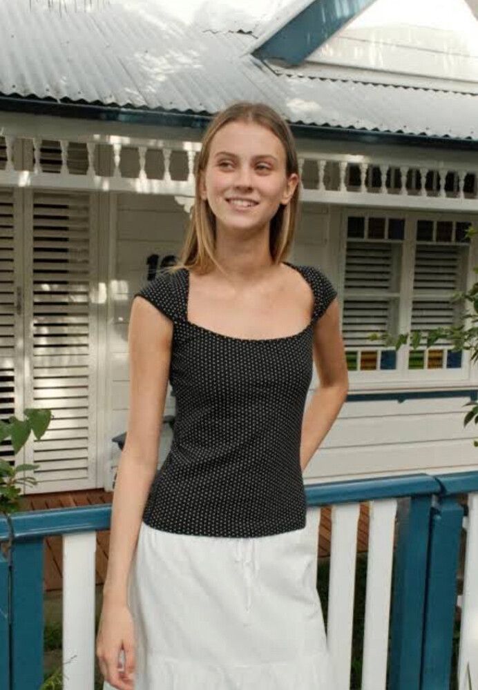 brandy melville polka dot top