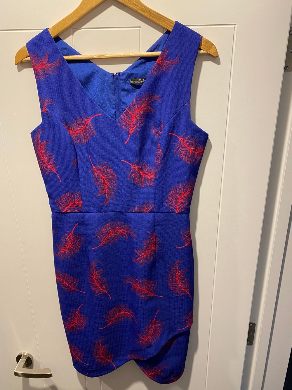 Romance by honey and beau - Cobalt Blue and Feather Dress on Designer  Wardrobe