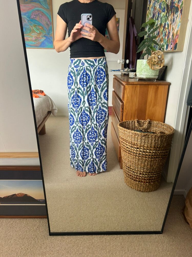 Tigerlily Blue And Green Patterned Maxi Skirt