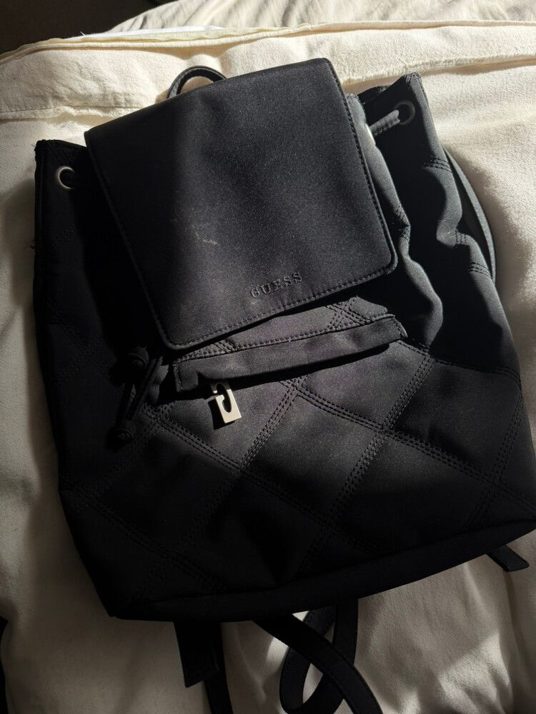 Guess Black Quilted mini Backpack