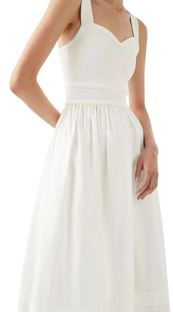 romarin knit bodice midi dress Aje solid kaftan