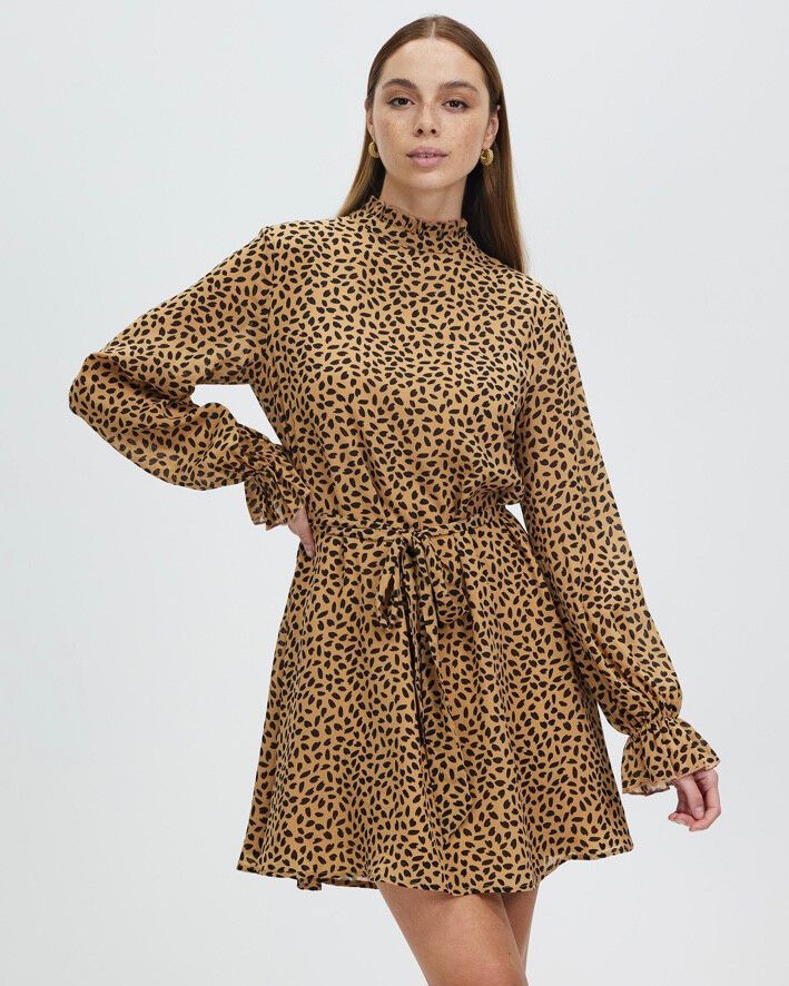 ATMOS & HERE - Cleo Ruffle Mini Dress - Size AU 14 / US 10