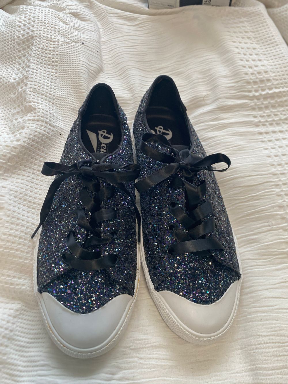 vintage Deuce Black Glitter Sneakers