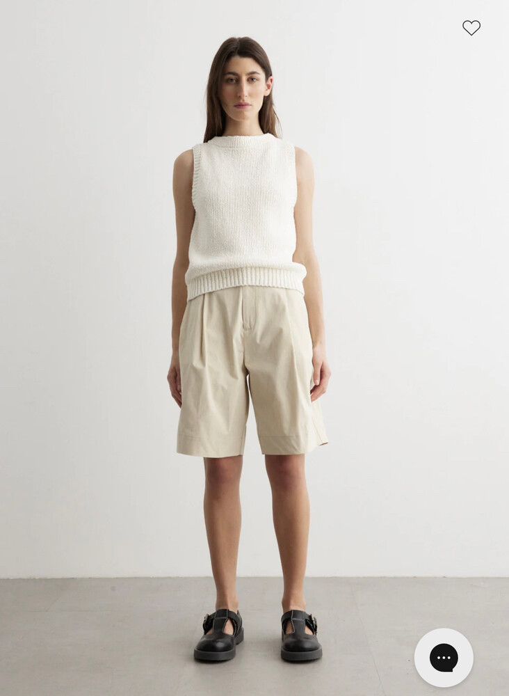 Bassike pleated Bermuda shorts- BLACK