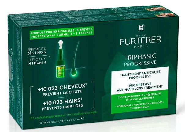 Rene Furterer Paris Triphasic Progressive Hair Loss Treatment 8X5.5ML