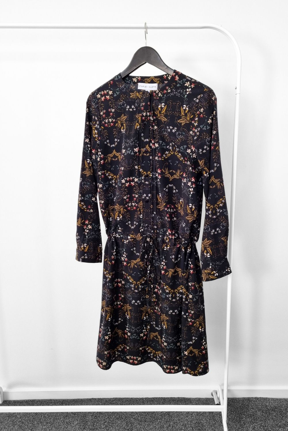 STAPLE + CLOTH dress | Black floral | Sz 12