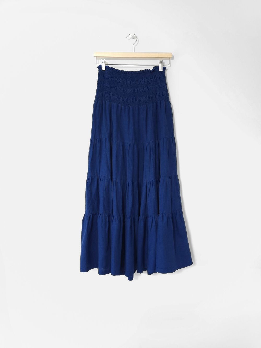 MAX tiered midi skirt | 100% linen | Sz 10