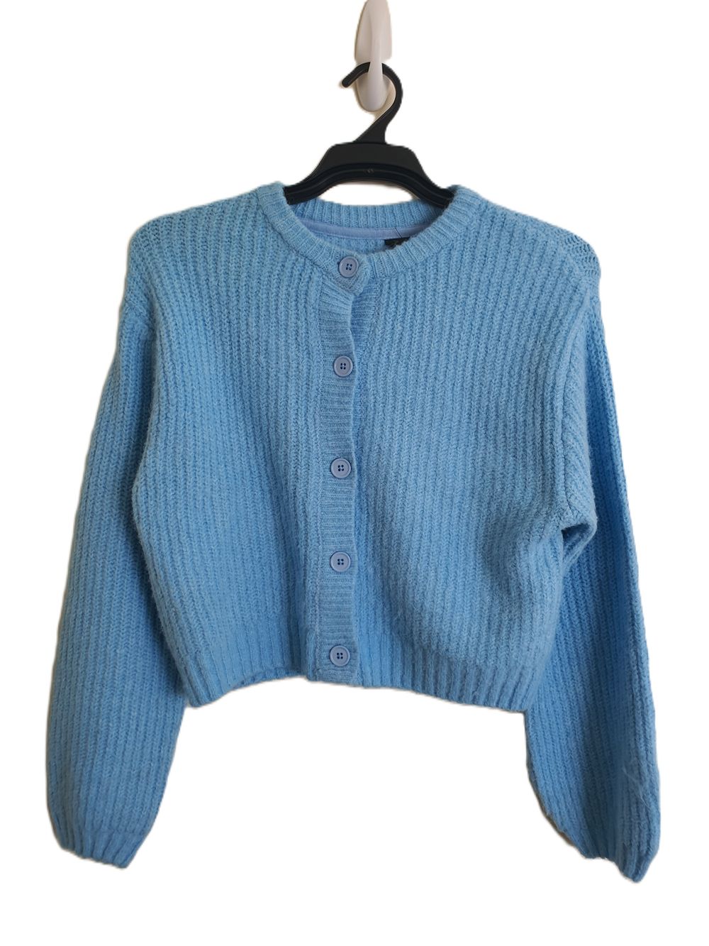 H&H Blue Knit Cardigan - Size 8, Gently Worn