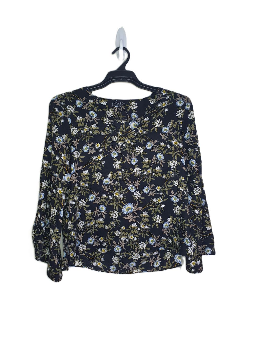 Zalora Black Floral Top Size M