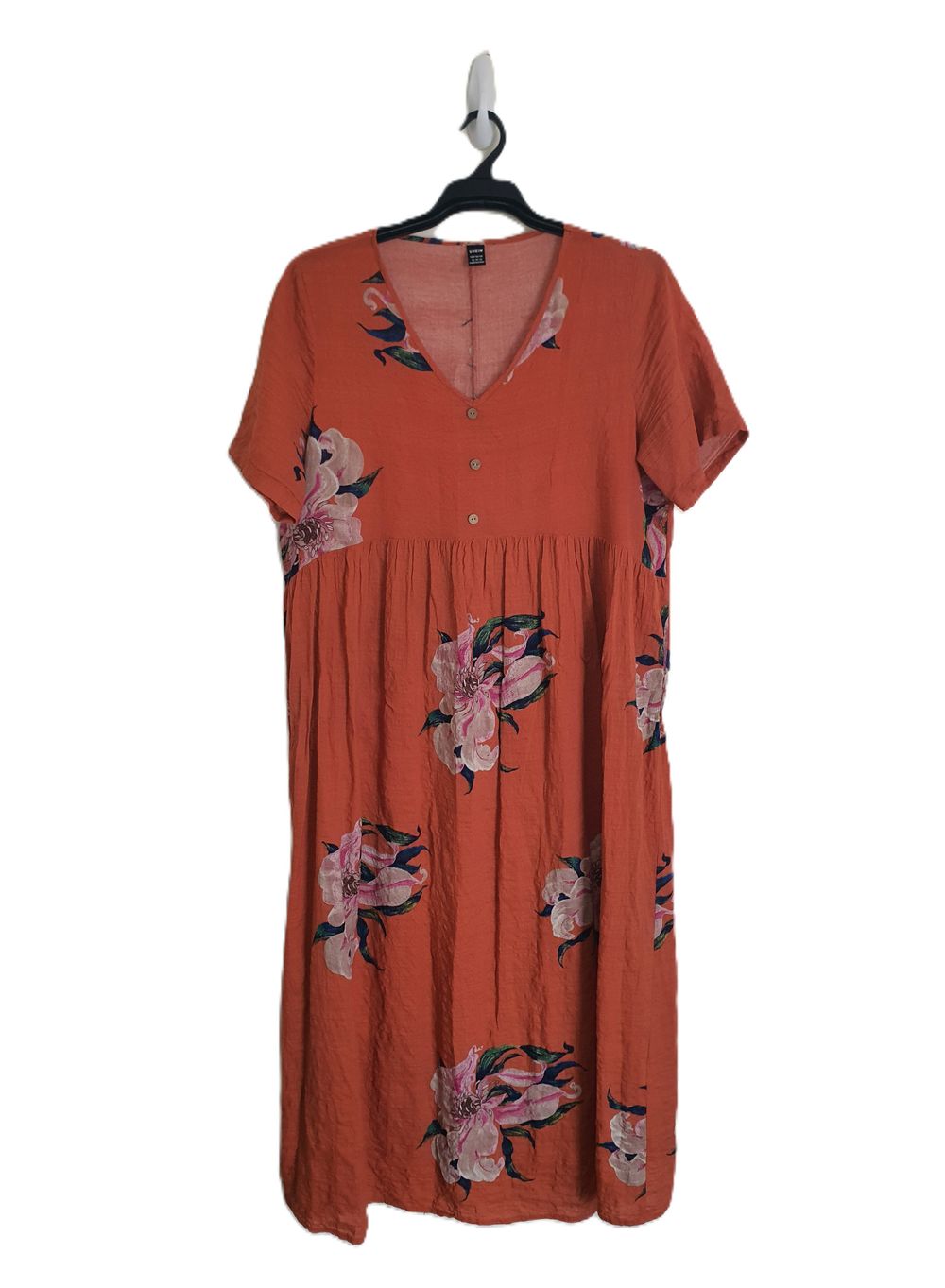 Shein Orange Floral Dress. Size XL.