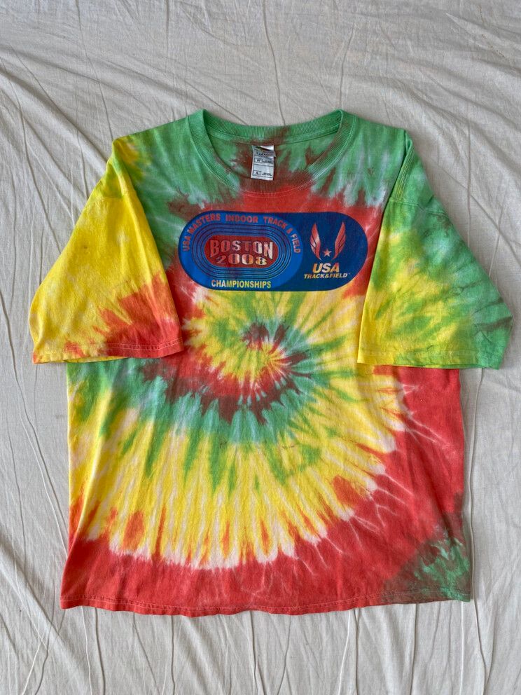USA Track & Field tie dye graphic t-shirt