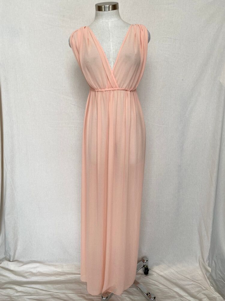 Retro sheer evening maxi dress