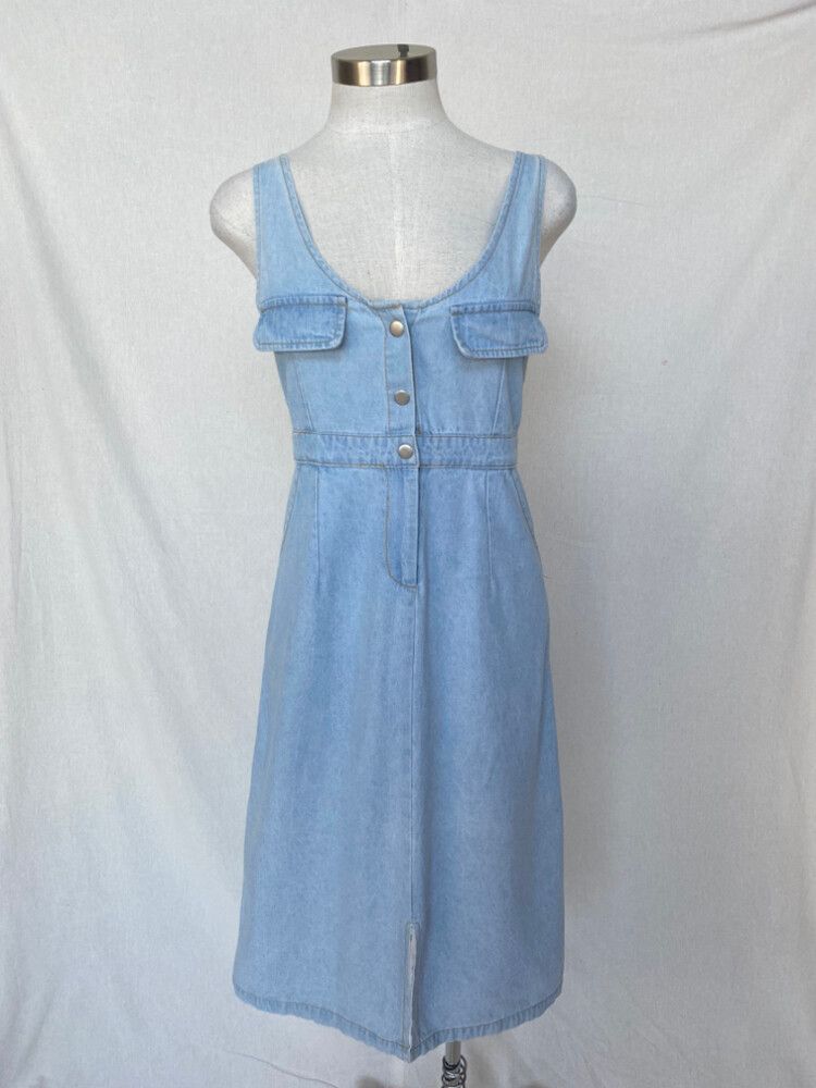 90s light denim mini dress on Designer Wardrobe