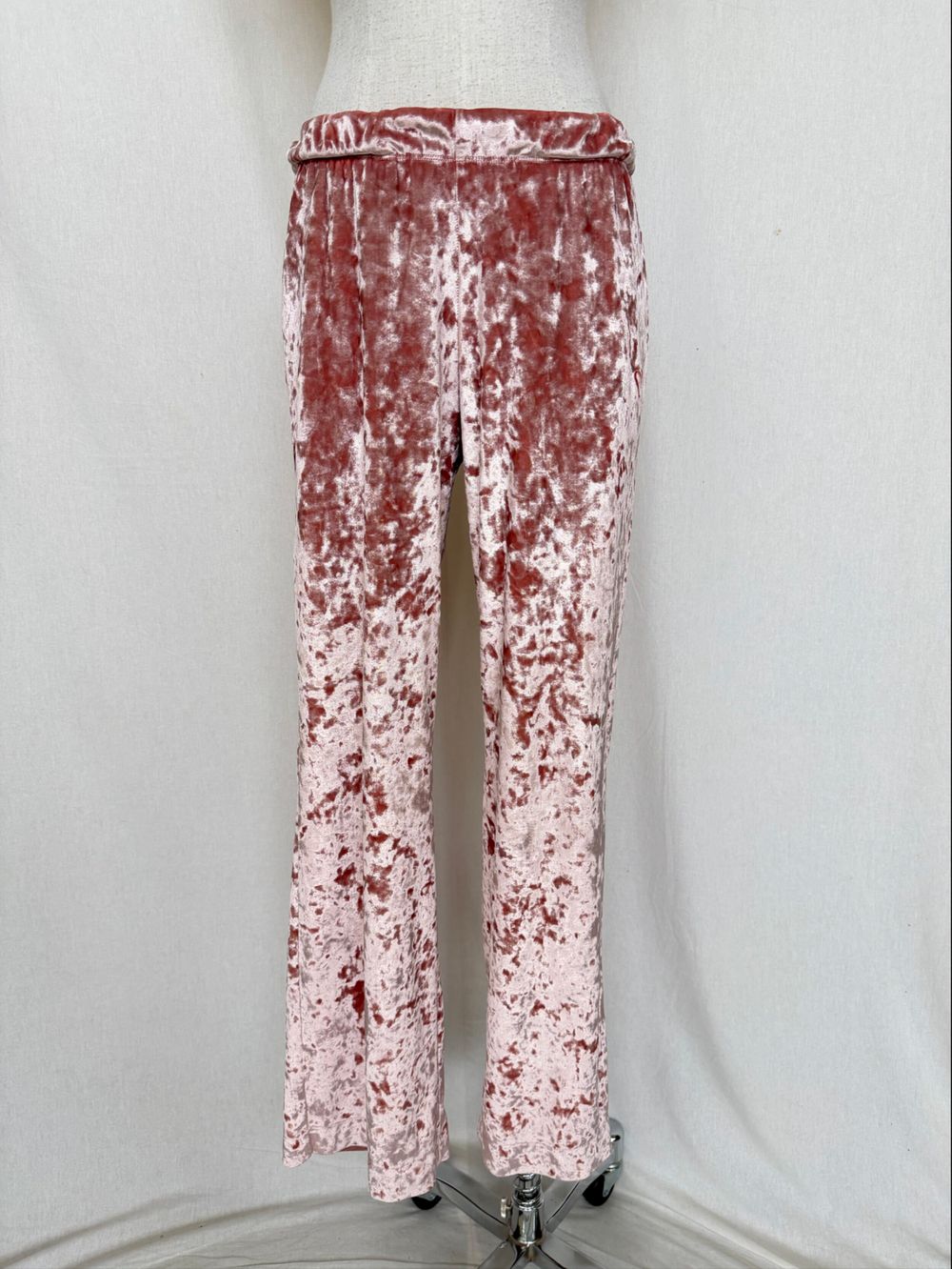 Y2k crushed velvet loose fit pants