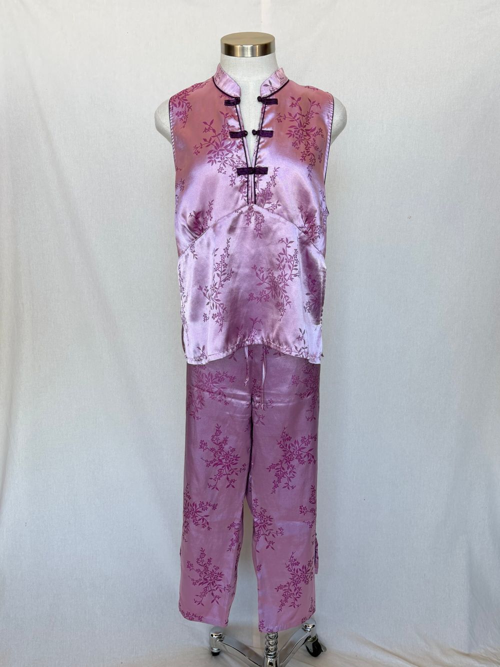 Y2k satin two piece pyjama set
