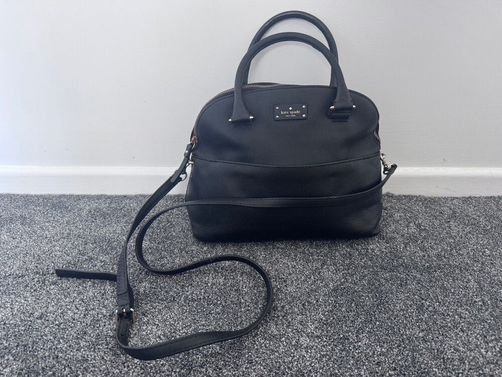 Kate Spade Grove Street Carli satchel bag in black pebbled leather